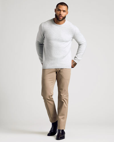 Marled Crew Neck Sweater - Light Heather Gray