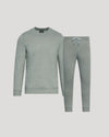 Medium Heather Gray Pullover Fleece Crew & Jogger 2-Pack.