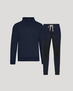 Navy Half Zip Fleece Sweatshirt & Jogger 2-Pack