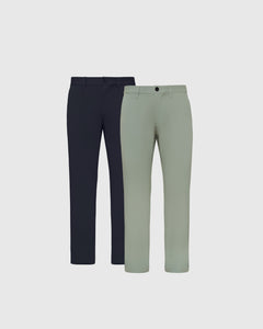 True ClassicNavy & Meadow Straight Twill Chino 2-Pack