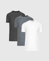 Neutral Short Sleeve Tall Active Crew 3-Pack displayed in white and gray tones.