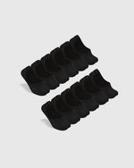 Pack de 12 calcetines invisibles negros