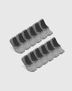 Pack de 12 calcetines invisibles gris jaspeado