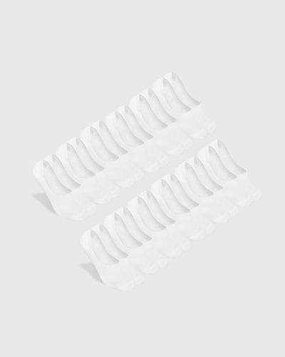 White Never Show Socks 12-Pack