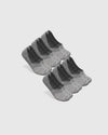 Heather Gray Never Show Socks 6-Pack, staggered on a light-gray background.