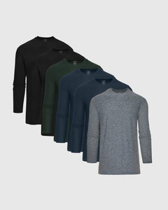 True ClassicOcean Depths Active Long Sleeve Crew 6-Pack