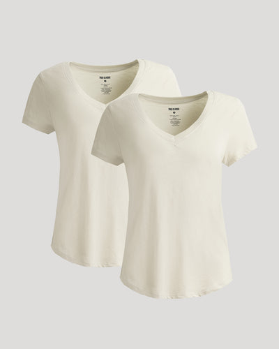 Cuello en V slub holgado