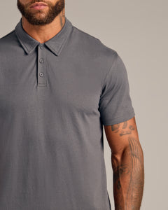 True ClassicCarbon Short Sleeve Polo