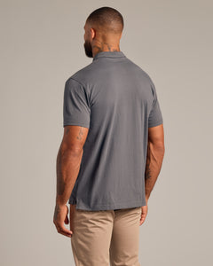 True ClassicCarbon Short Sleeve Polo