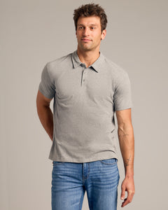 True ClassicHeather Gray Short Sleeve Polo