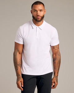 True ClassicWhite Short Sleeve Polo