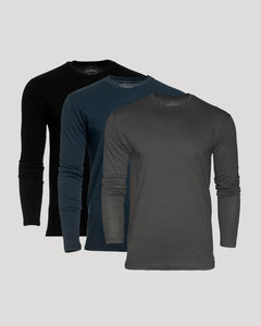 True ClassicClassic Long Sleeve Crew Neck 3-Pack