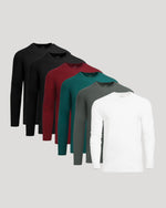 Classic Long Sleeve Crew Neck 6-Pack