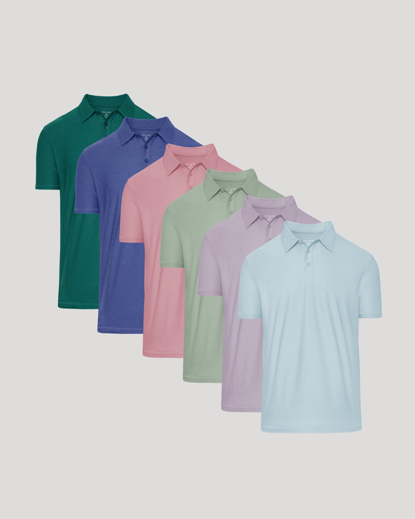 Limited Spring Tall Active Polo 6-Pack, features short-sleeve, classic collared shirts.