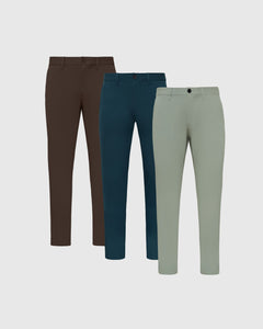 True ClassicSeasonal Hues Slim Twill Chino Pant 3-Pack