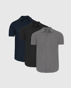 True ClassicShort Sleeve Button Up Color 3-Pack