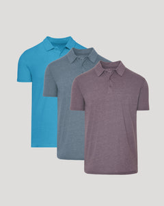 True ClassicSummer Storm Short Sleeve Classic Polo 3-Pack