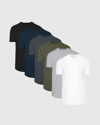 Classic Curved Hem Crew Neck