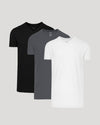 Timeless Short Sleeve Tall Classic V-Neck 3-Pack in a layered display.