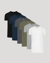 Staple Short Sleeve Tall Classic V-Neck 6-Pack fanned out neatly.