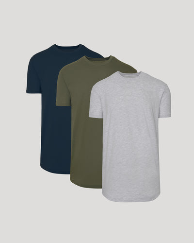 The Color Tall Curved Hem Crew 3er-Pack