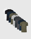 Short Sleeve Variety 9-Pack of men’s shirts in diverse styles.