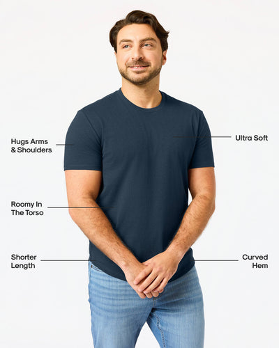 Short Classic Curved Hem Crew