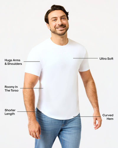 Short Classic Curved Hem Crew
