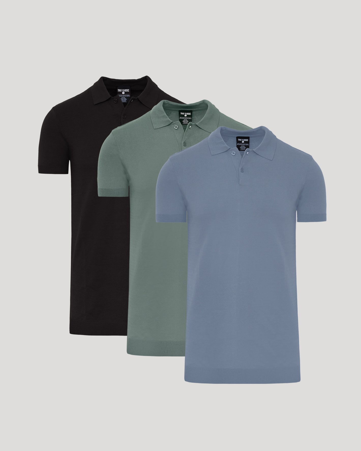 Standard Tall Dressy Polo 3-Pack showcasing tailored short-sleeve design.