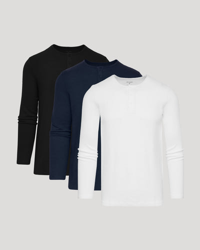 Waffel‑Langarm‑Henley