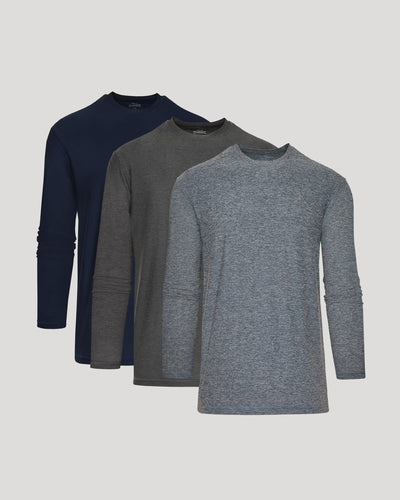 Active Long Sleeve Crew 3-Pack