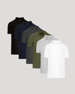 True ClassicThe Staple Active Polo 6-Pack in diverse colors.