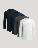 Staple Tall Heavyweight Long Sleeve Pocket Crew 4-Pack