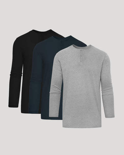 Tall Classic Long Sleeve Henley 3-Pack
