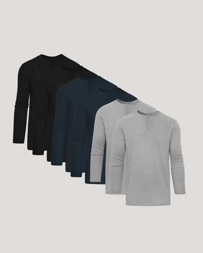 Tall Classic Long Sleeve Henley 6-Pack