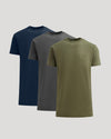 Staple Tall Heavyweight Pocket Crew 3-Pack T-shirts lined up.