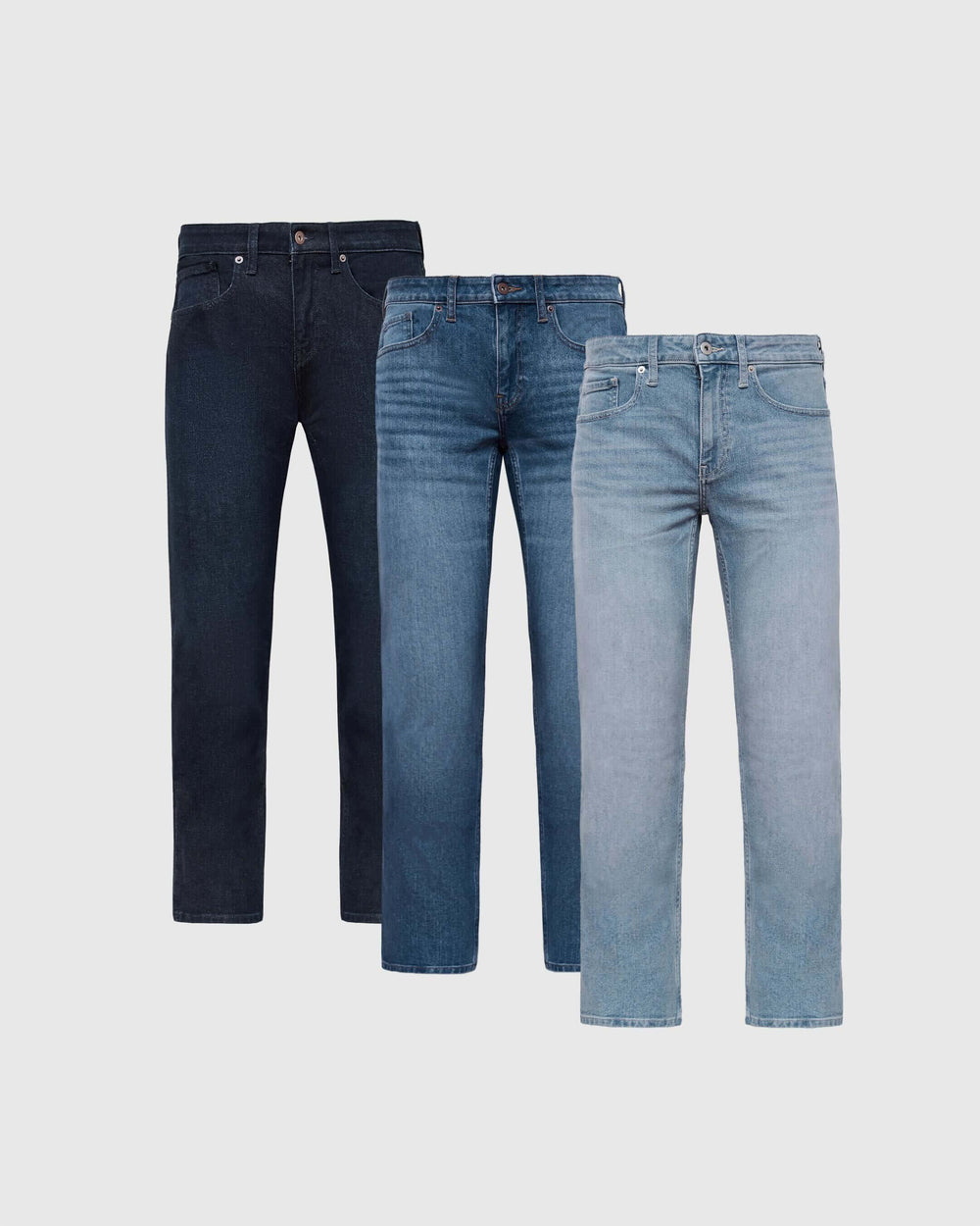 Staple Straight Authentic Stretch Jeans 3-Pack