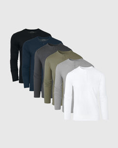 True ClassicStaple Long Sleeve Henley 6-Pack