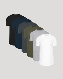 True ClassicStaple Short Sleeve Tall Curved Hem Crew 6-Pack