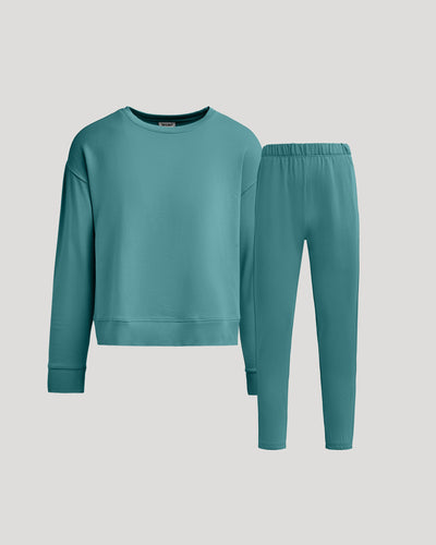 Pullover Crew & Jogger Set - Oatmeal