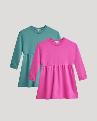 Girls Long Sleeve Fleece Dress