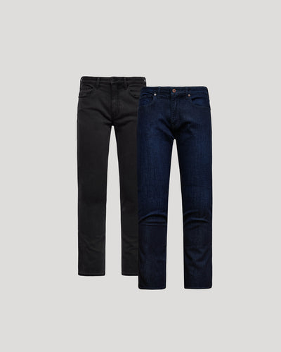 Straight High‑Stretch Jeans