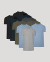 Straight Hem Crew Neck T-Shirt 10-Pack