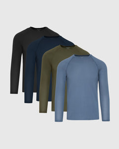 True ClassicStream Trail Long Sleeve Active Mesh Crew 4-Pack