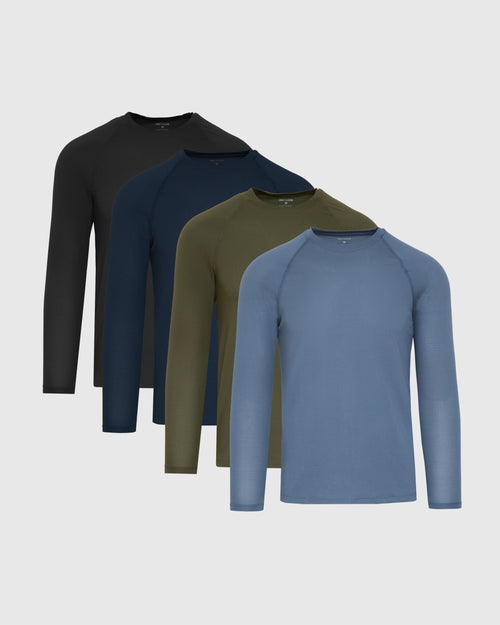 Stream Trail Long Sleeve Active Mesh Crew 4-Pack