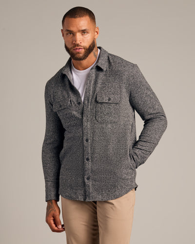 Black Sweater Shirt Jacket