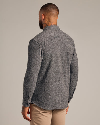 Black Sweater Shirt Jacket