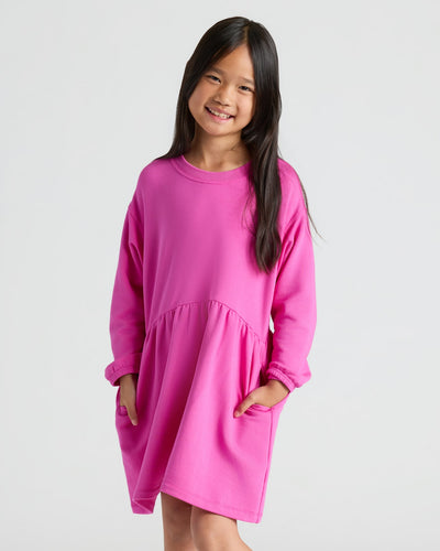Girls Long Sleeve Fleece Dress