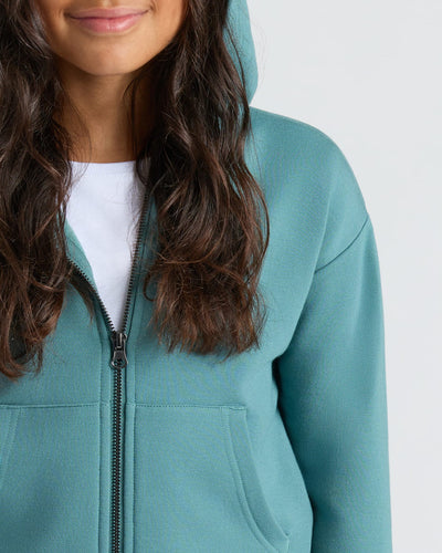 Stormcloud Cropped Zip Hoodie & Relaxed Joggers Set
