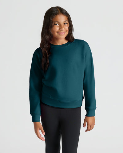 Deep Emerald Slouch Pullover Crew & Relaxed Jogger Set